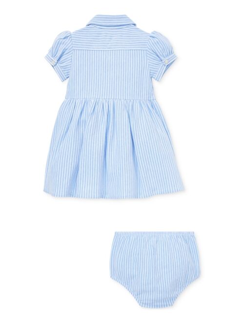 Polo Ralph Lauren Baby Girls Striped Oxford Shirtdress