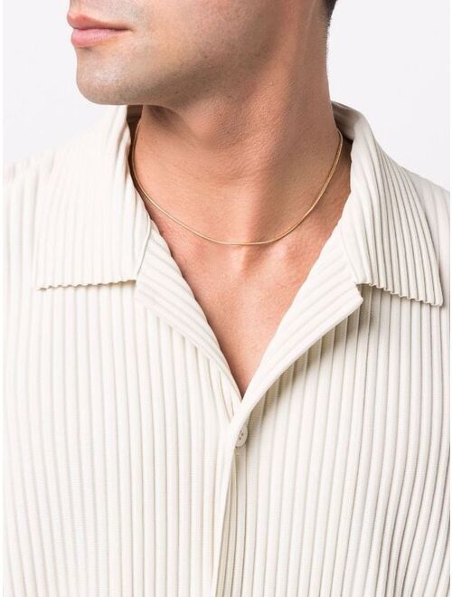Tom Wood snake chain barrel necklace
