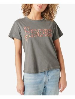 Cotton Embroidered Hendrix Graphic T-Shirt