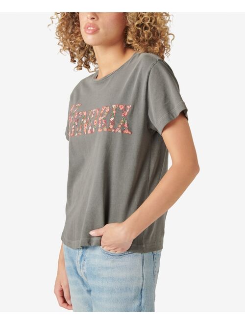 Lucky Brand Cotton Embroidered Hendrix Graphic T-Shirt