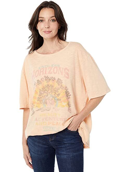 Lucky Brand Endless Horizons Oversized Graphic Crew