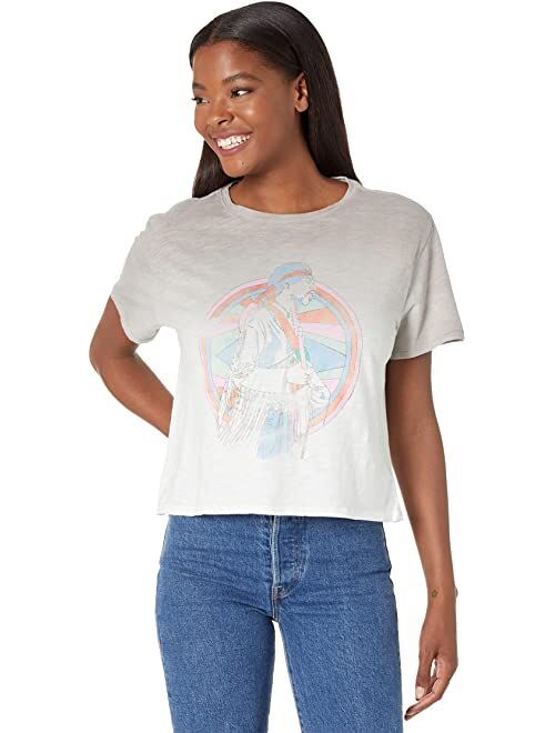 Lucky Brand Jimi Hendrix Cropped Graphic Crew