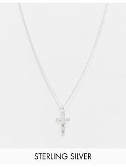sterling silver necklace with cross pendant