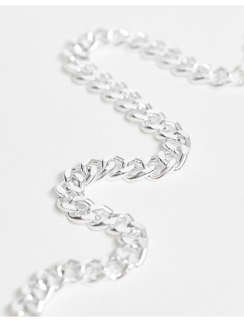 ASOS DESIGN short chunky chain in silver tone