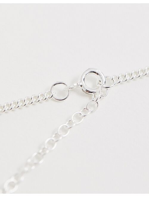 ASOS DESIGN short sterling silver necklace in silver