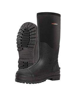 Men's Work Boots Neoprene Rubber Rain Boots Muck Mud Boots Insulated Outsole