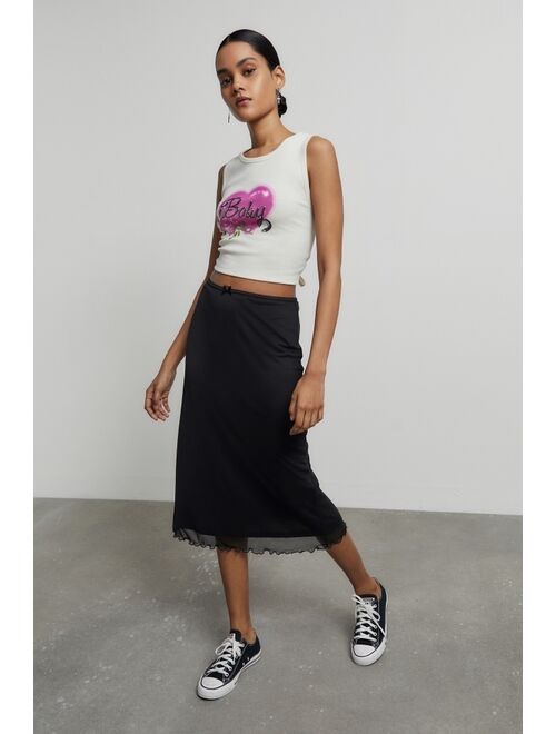 Urban Outfitters UO Hansel Mesh Midi Skirt