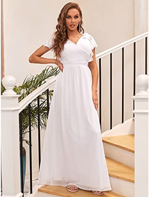 Ever-Pretty Women's A-Line Wedding Bridesmaid Dress Long Formal Dress 7709