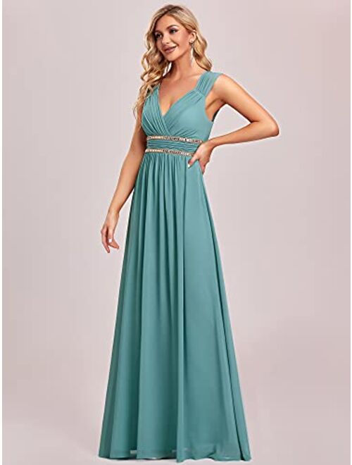 Ever-Pretty Women's Elegant V-Neck Sleeveless Formal Long Evening Dress 08697