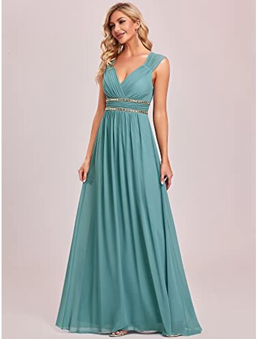 Ever-Pretty Women's Elegant V-Neck Sleeveless Formal Long Evening Dress 08697