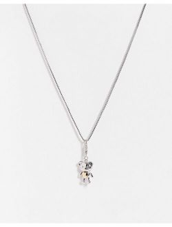 neckchain with 90s metal teddy bear pendant