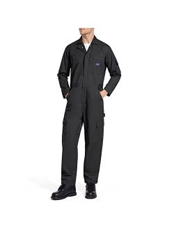Men's Long Sleeve Coverall Big-Tall Work Jumpsuit Construction Pants