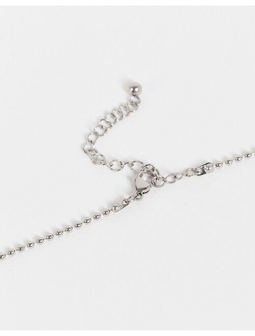 ASOS DESIGN stainless steel neckchain with movement pendant in mixed metal