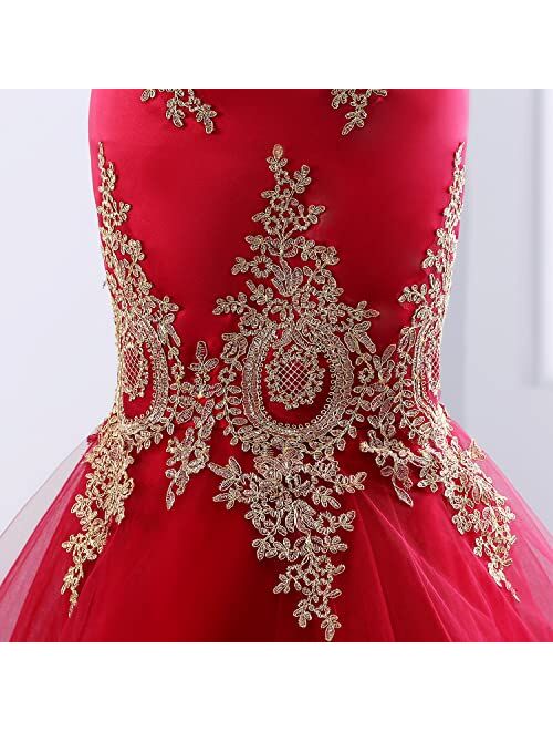 Changuan Elegant Mermaid Evening Dress for Women Backless Formal Long Prom Dresses with Embroidery