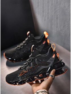 Men Colorblock Lace Up Decor Chunky Sneakers