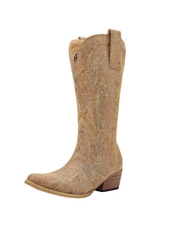 Cowboy Boots Women Western Boots Cowgirl Boots Ladies Pointy Toe Fashion Boots