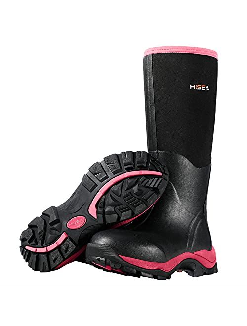 HISEA Women's Hunting Boots Insulated Rubber Boots Waterproof Muck Mud Boots Outdoor