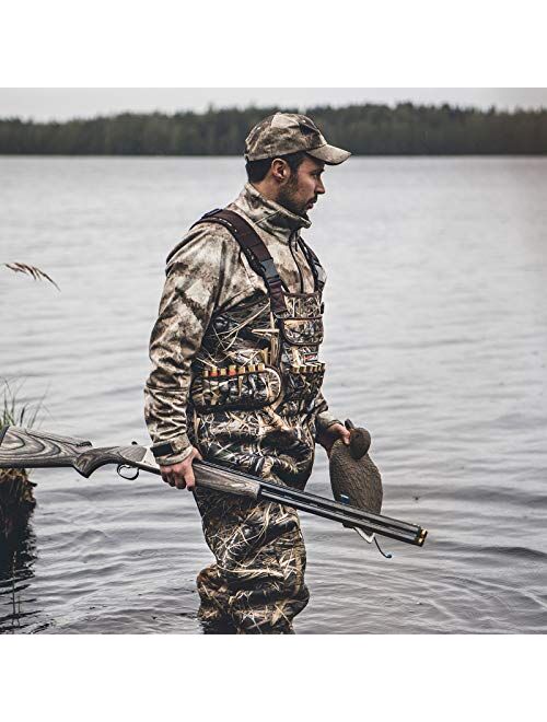 HISEA Chest Waders Neoprene Duck Hunting Waders for Men with 600G Insulated Boot Waterproof Camo Bootfoot Fishing Waders