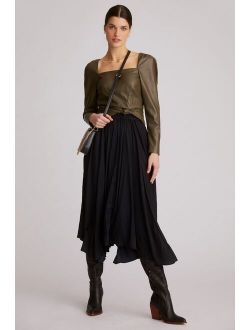 Sleek A-Line Midi Skirt