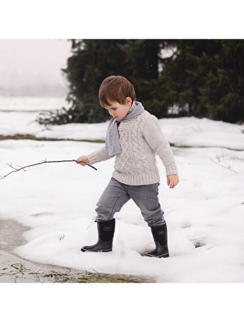 HISEA Kid's Winter Rain Boots Insulated Snow Boots Waterproof Muck Mud Boot for Boys Girls Toddlers