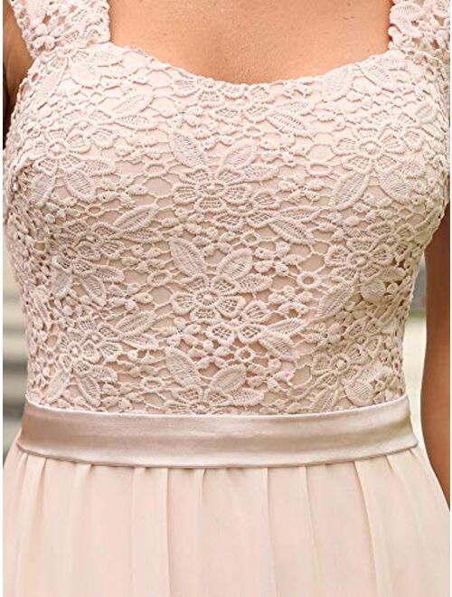 Ever-Pretty Women's A-Line Floral Lace Bridesmaid Dress Prom Party Dress 7704