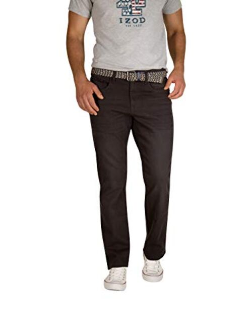 IZOD mens Relaxed Fit Comfort Stretch Denim Jeans