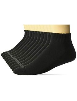 mens 10pk Athletic Quarter Socks