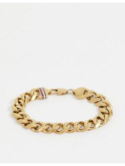 chain link bracelet in gold