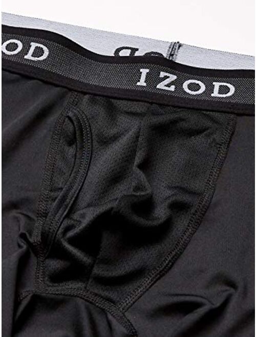 IZOD Men's Underwear - Performance Boxer Briefs with Mesh Functional Fly (5 Pack)