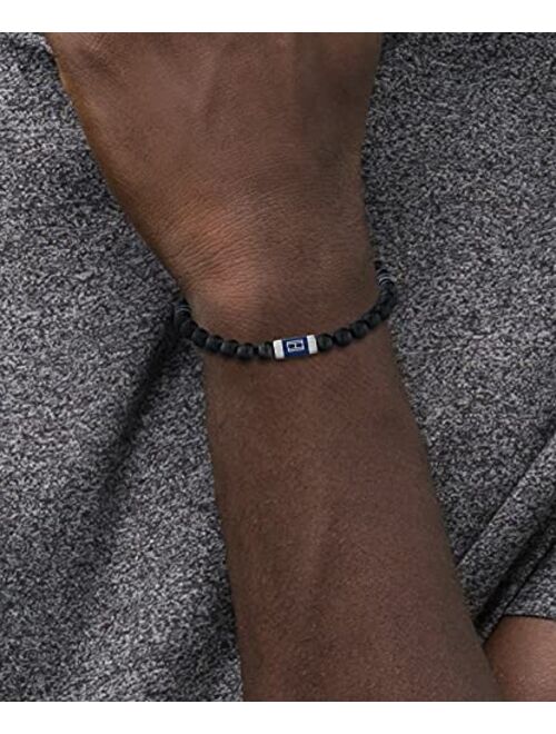 Tommy Hilfiger Men's Jewelry Wood Beaded Bracelet Color: Black (Model: 2790323)