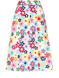 Mira Mikati floral A-line skirt
