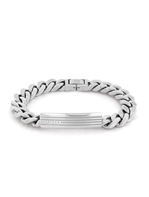 Tommy Hilfiger Men's Jewelry ID Chain Bracelet Color: Silver (Model: 2790345)