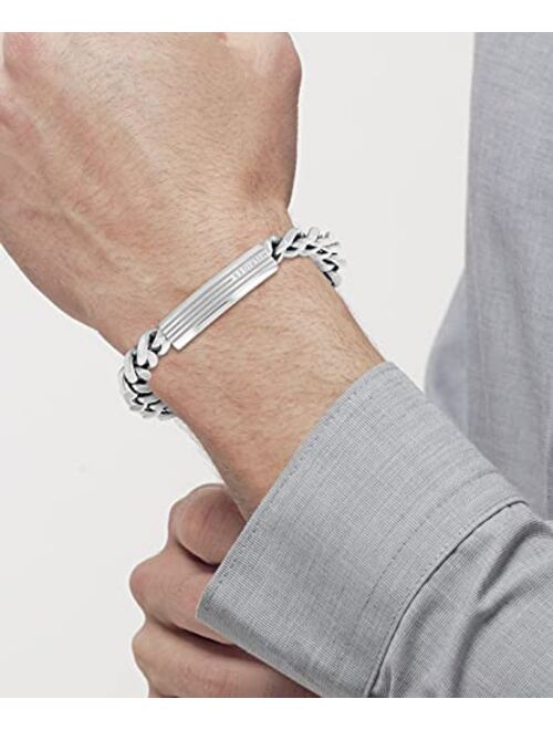 Tommy Hilfiger Men's Jewelry ID Chain Bracelet Color: Silver (Model: 2790345)