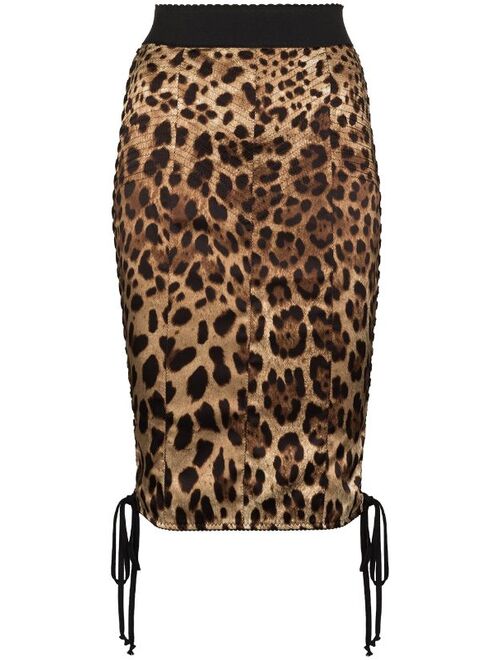 Dolce & Gabbana leopard print pencil skirt