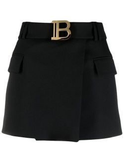 B-logo wrap skirt