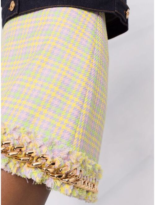 Versace fringed chain trim skirt