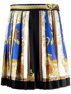 Medusa Renaissance print pleated skirt