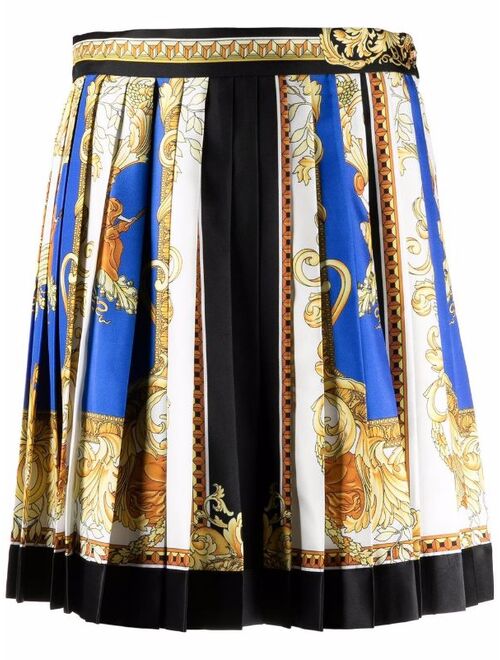 Versace Medusa Renaissance print pleated skirt