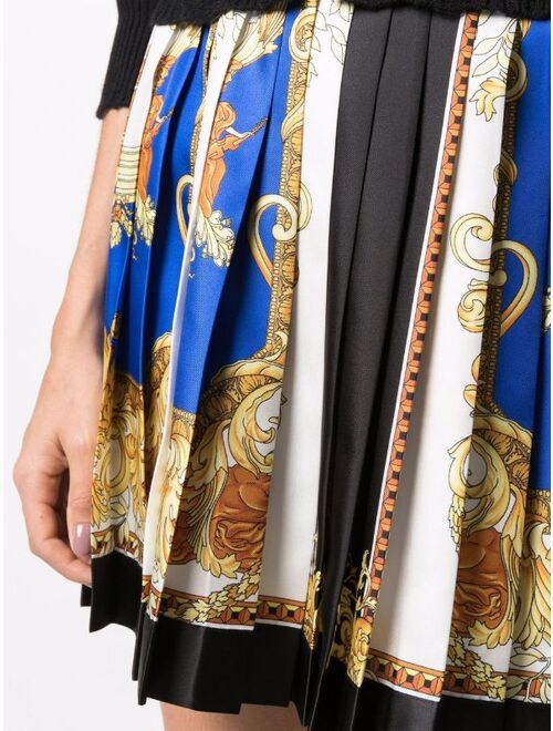 Versace Medusa Renaissance print pleated skirt