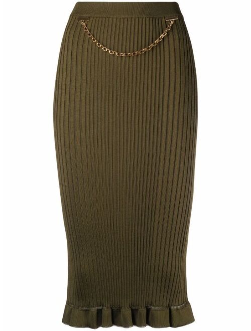 Givenchy chain-link detail skirt