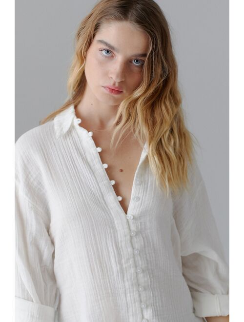 Urban Outfitters UO Addison Button-Front Blouse