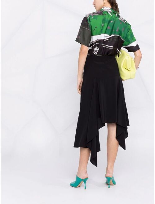 Givenchy asymmetric midi skirt