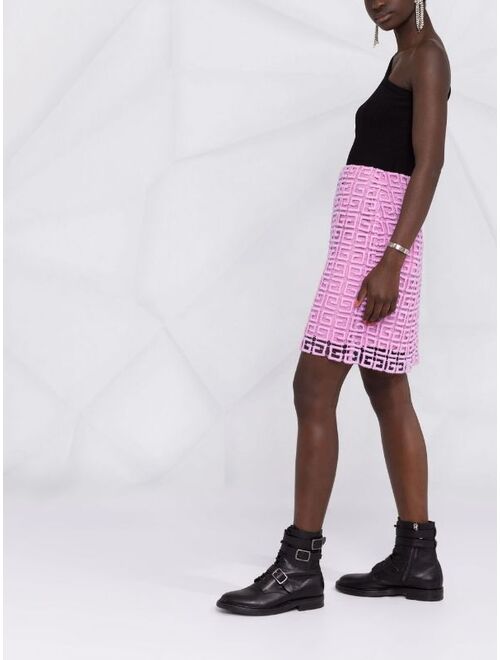 Givenchy 4G Guipure short skirt