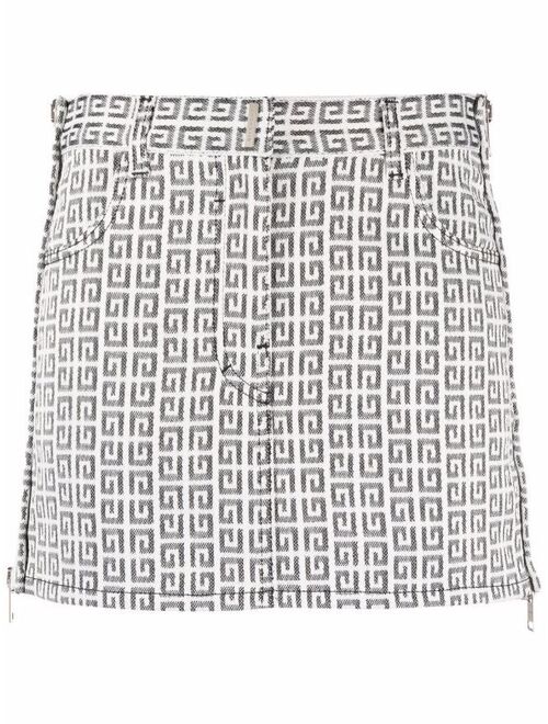 Givenchy monogram-pattern miniskirt