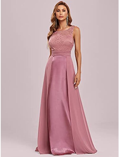Ever-Pretty Women's Vintage A-Line Floral Lace Wedding Guest Dress Evening Formal Dress 7695