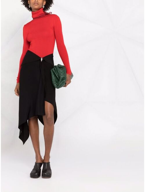 Givenchy zip-front asymmetric skirt
