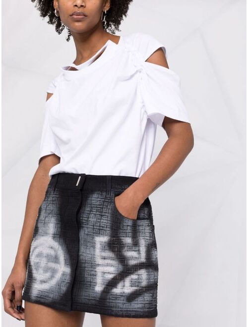 Givenchy x Chito printed denim skirt
