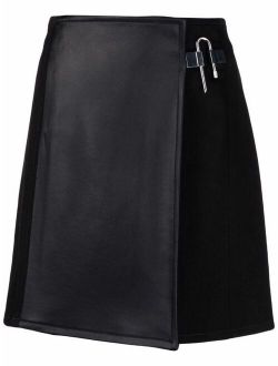 padlock-detail panelled miniskirt