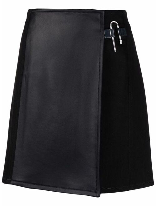 Givenchy padlock-detail panelled miniskirt