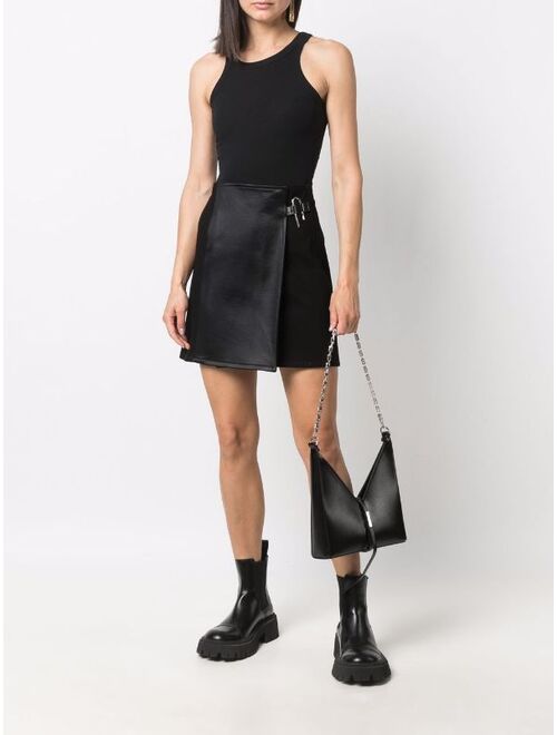 Givenchy padlock-detail panelled miniskirt